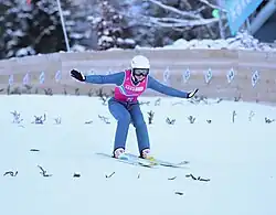 Witalina Herassymjuk beim Einzelwettbewerb