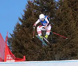 Christoph Danksagmüller beim Team-Ski-Snowboard-Cross-Wettbewerb