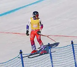 Jakub Válek beim Team-Ski-Snowboard-Cross-Wettbewerb