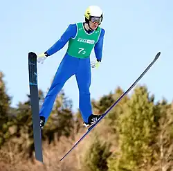 Mattéo Baud beim Nordic-Mixed-Team-Wettbewerb