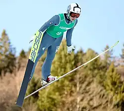 Stefano Radovan beim Nordic-Mixed-Team-Wettbewerb