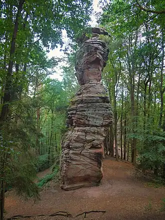 Felsformation Sieben Felskegel Schafstein am Nordhang
