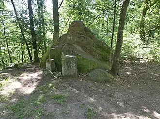 Fernwanderweg Donnersberg–Donon am Schlossberg unmittelbar an der deutsch-französischen Grenze