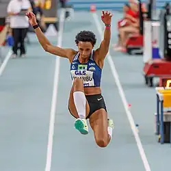 Silber gab es für die Seriensiegerin der letzten Jahre Malaika&nbsp;Mihambo