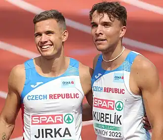 Jan Jirka (links) bei den Europameisterschaften 2022 in München