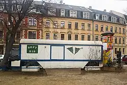Eisverkaufswagen, Standplatz Altpieschen an Mohnstraße