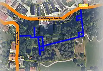 Verlauf der Luftschutzanlage im Kalvarienberg