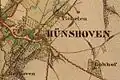 Hünshoven auf der Uraufnahme von 1846