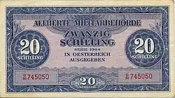 20 Schilling Vorderseite