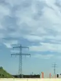 Erneuerter Mast bei Göttingen, dem Originalbild nachempfunden.