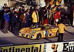 Der von Mário de Araújo Cabral gefahrene Lola T280 beim 24-Stunden-Rennen von Le Mans 1972