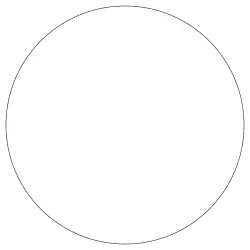 Die Grafik zeigt als schwarze Linie auf weißem Hintergrund ein mit technischen Mitteln erzeugtes, tatsächliches 257-Eck; es ist aber mit bloßem Auge von einem Kreis nicht unterscheidbar.