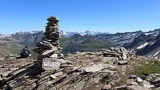 Am Gipfel des Giübins westwärts schauend.