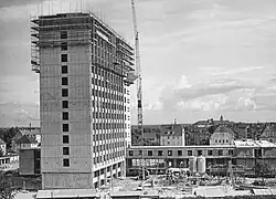 Fotografie des DRV-Hochhauses um 1958.