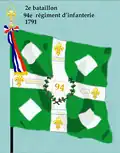 Fahne des 2. Bataillons 1791 bis 1793