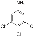 Struktur von 3,4,5-Trichloranilin