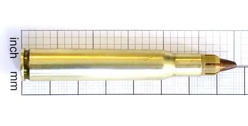 Büchsenpatrone (.30-06 Springfield) mit Treibkäfiggeschoss 5,56 mm