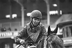 Josef Bojko auf der Galopprennbahn in Hamburg-Horn im Juni 2021.