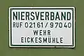 Hinweisschild des Niersverbandes