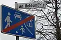 Straßenbeschilderung An Heldsmühle