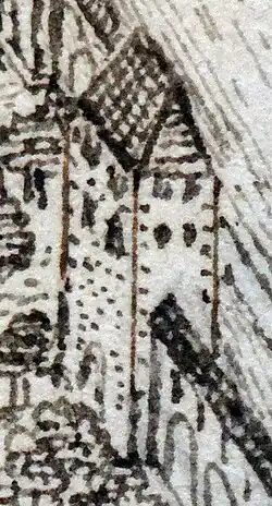 Schmitturm von der Stadtseite aus gesehen, ca. 1690