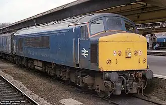 45110 (D73) mit Reisezug in Derby (Mai 1987)