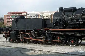 Vorderes Triebgestell einer spanischen Garratt-Dampflokomotive