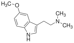 Strukturformel von 5-Methoxy-N,N-dimethyltryptamin