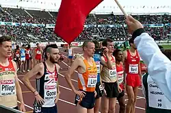 Mitch Goose (Zweiter von links beim Start des 5000-Meter-Rennens) – Rang&nbsp;23