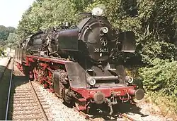 Teuto-Express-Dampflok 50 3655 im Bahnhof Brochterbeck