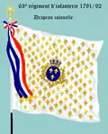 Leibfahne des 63e régiment d’infanterie 1791/92