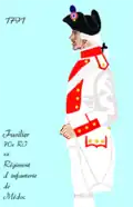70e régiment d’infanterie de ligne 1791 bis 1792