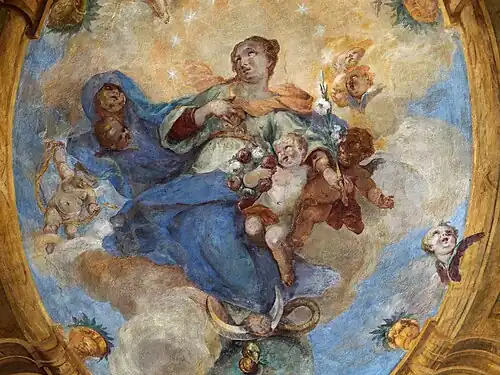 Ausschnitt aus der Deckenmalerei