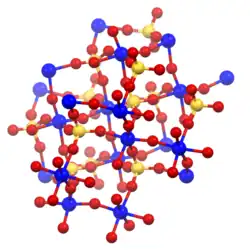 Kristallstruktur von Titanylsulfat