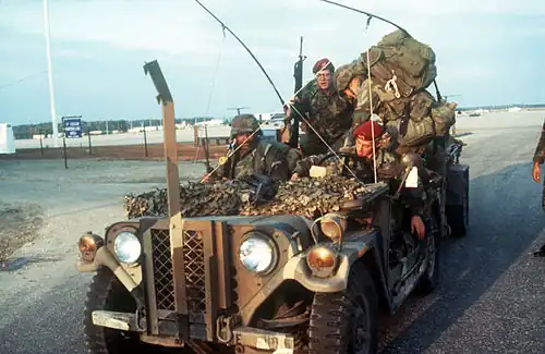 Ford M151 MUTT mit Wire catcher, 1983 Grenada, "Operation Urgent Fury"