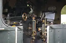 Blick in den Führerstand der E&nbsp;3/3 Nr.&nbsp;10