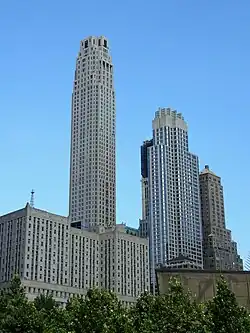 Fertiggestellter Turm im August 2016, gesehen vom WTC