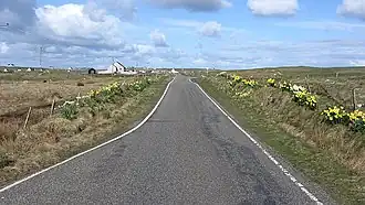 Die A865 in Claddach Knockline