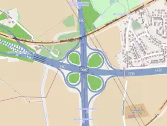 Das Kreuz Bochum/Witten wurde für eine Fortführung nach Westen in Richtung Velbert gebaut, mittlerweile führt die nach Westen führende Strecke als BAB&nbsp;448 auf den Bochumer Ring.