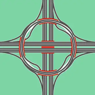 Zur Turbine umgebauter Kreisverkehr