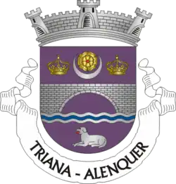 Weißer Alaunt im Wappen des Stadtteils Alenquer-Triana