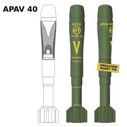 APAV 40 als Beispiel einer Gewehrgranate mit Hohlladung