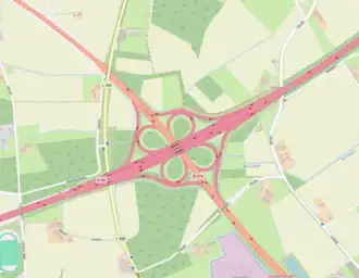 Übersichtskarte Anschlussstelle Dülmen-Nord