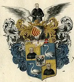 Wappen derer von Münnich mit Herzschild (1702) im Österreichischen Staatsarchiv