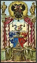 Wappen der Freiherren Multz von Walda 1791 im Österreichischen Staatsarchiv