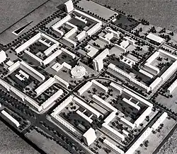 Halle-Neustadt: Wohnkomplex III, Städtebauliches Arbeitsmodell (1966/67)
