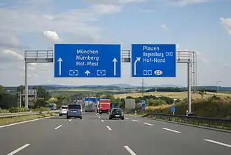 Die A&nbsp;9 Richtung München am Dreieck