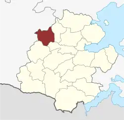 Lage des Hellevad Sogn in der Aabenraa Kommune