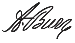 Unterschrift von Aaron Burr