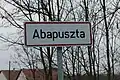 Ortstafel Abapuszta